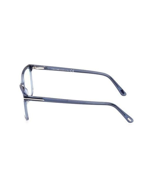 Tom Ford Brown 56Mm Rectangular Light Blocking Glasses for men