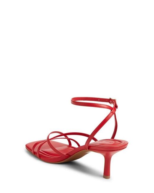 Open Edit Red Remington Ankle Strap Sandal