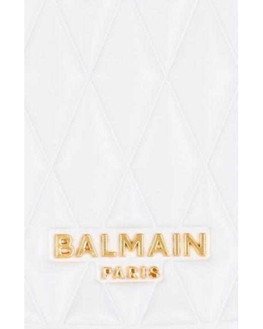Balmain Black Two-Tone Quilted Small Jolie Madame Bag