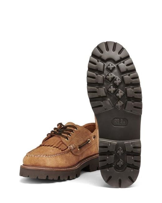 G.H.BASS Brown Ranger Camp Kiltie Moc Toe Lug Loafer for men