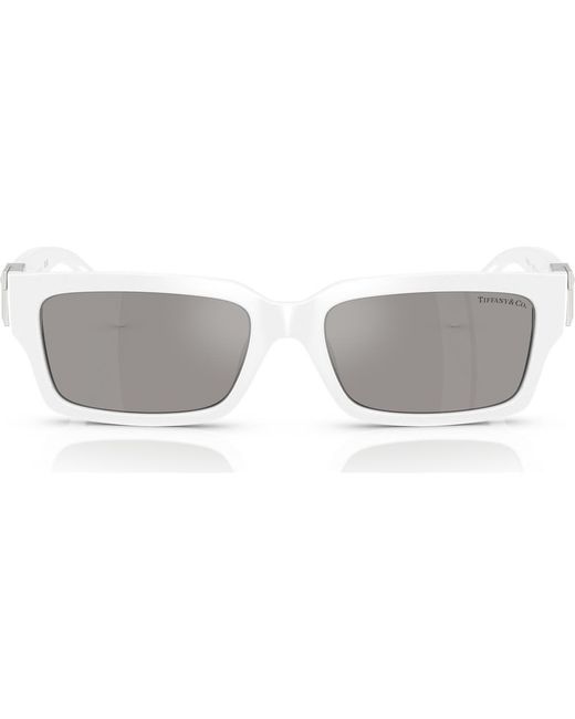 Tiffany & Co Gray 56Mm Rectangular Sunglasses for men
