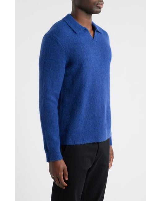 Wax London Blue Carter Polo Sweater for men
