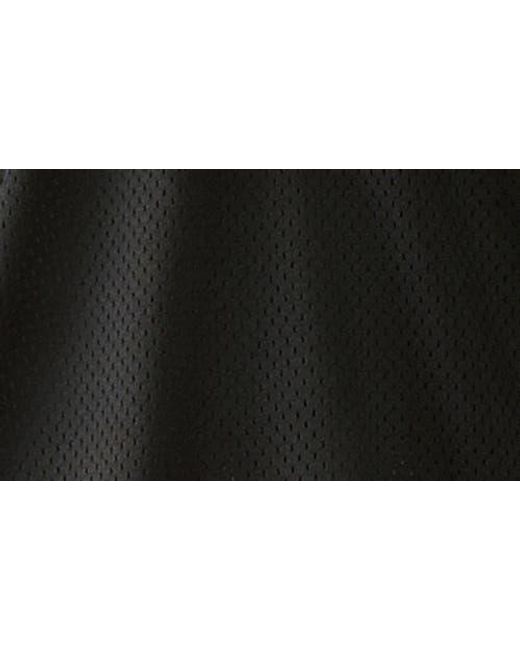 True Religion Black Mesh Graphic Quarter Zip Polo for men