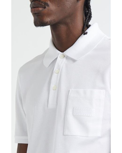 Givenchy White Logo Patch Regular Fit Cotton Piqué Polo for men