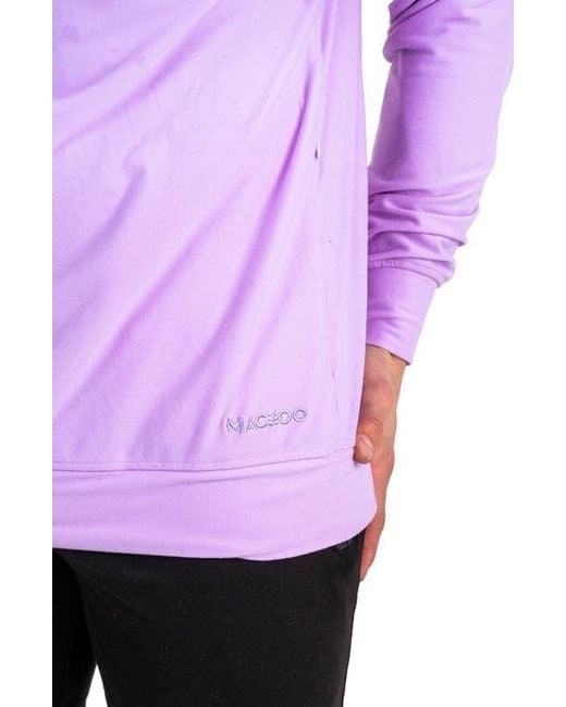 Maceoo Purple Solid Cotton Hoodie for men
