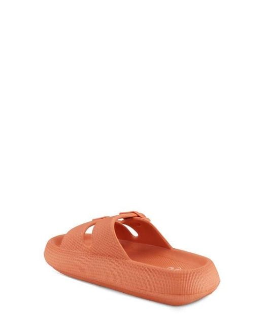 Flexus by Spring Step Orange Bubbles Waterproof Slide Sandal