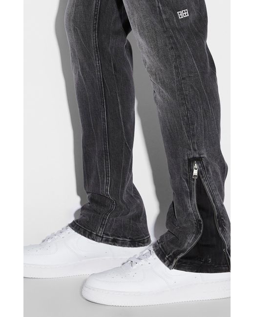 Ksubi Black Van Winkle Zip Hem Skinny Jeans for men