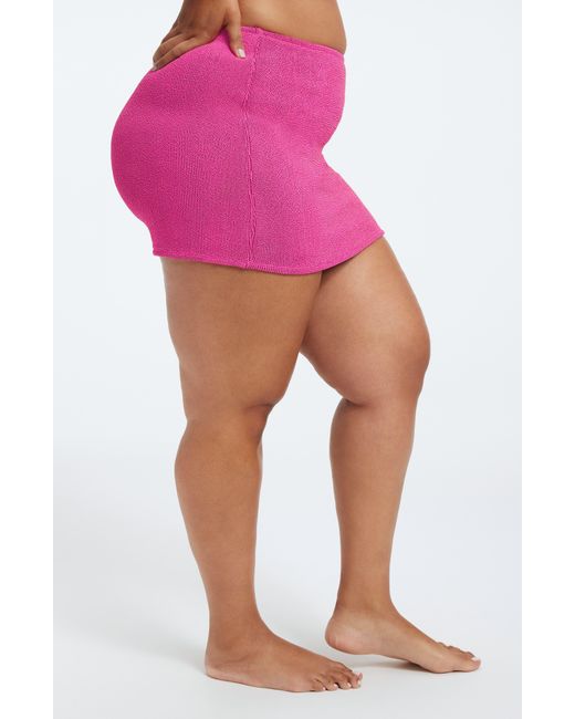 GOOD AMERICAN Pink Always Fits Cover-up Miniskirt