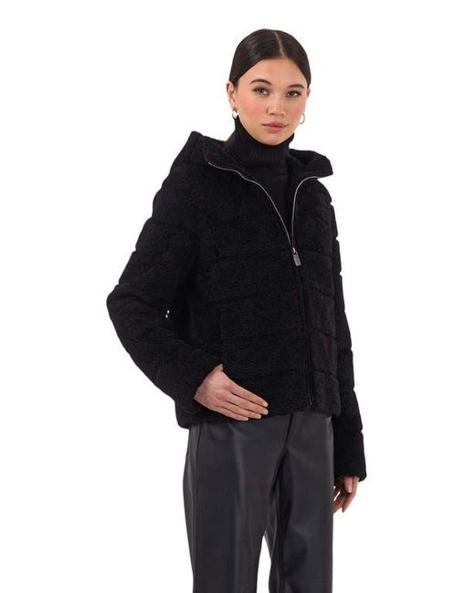 Gorski Black Horizontal Curly Shearling Lamb Jacket