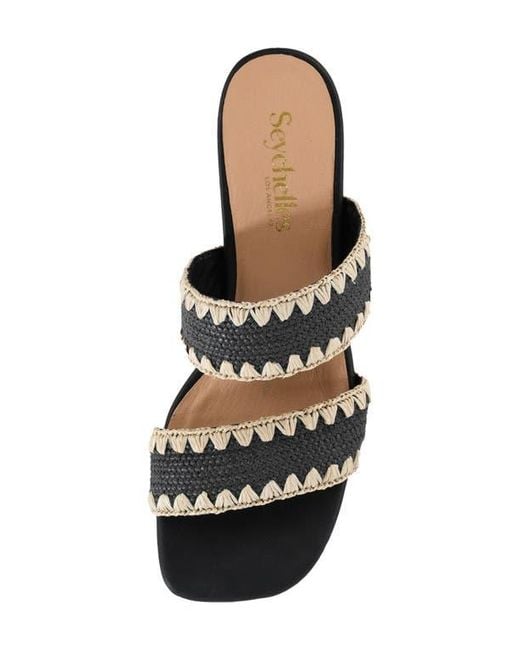 Seychelles Black Maui Two-Strap Sandal