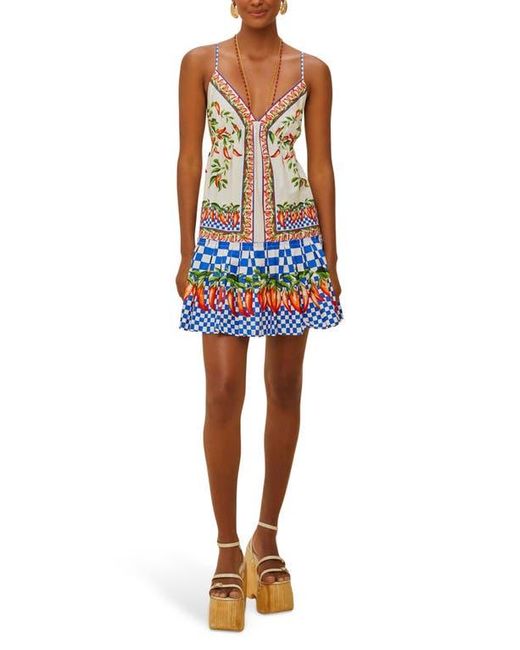 Farm Rio Pepper FARM Rio Picnic Peppers Ainika Organic Cotton Minidress in Blue | Lyst