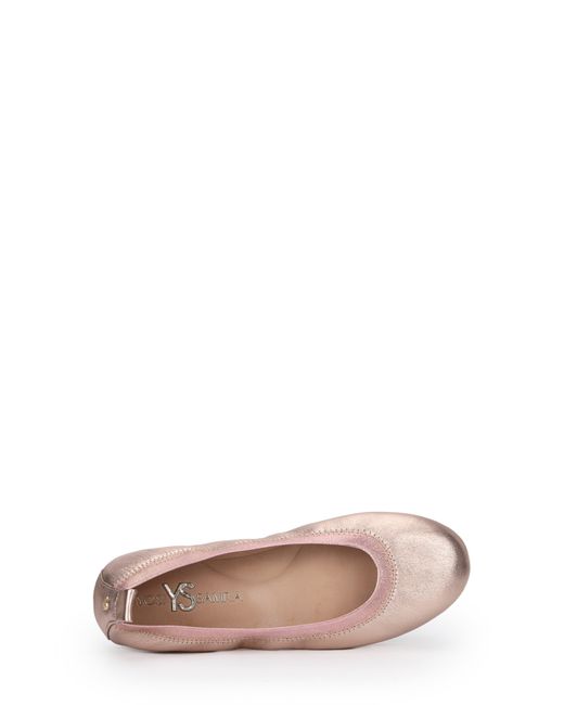 Yosi Samra Pink Samara Foldable Ballet Flat