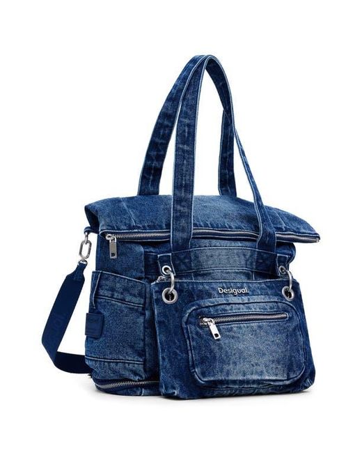 Desigual Blue Big Denim Backpack