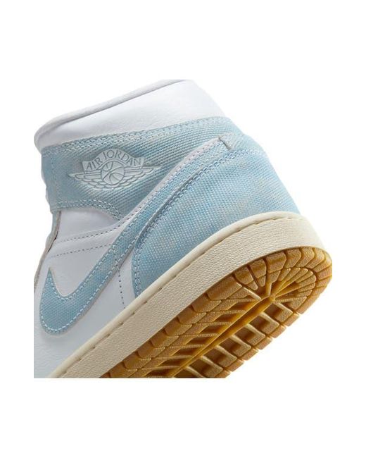 Nike Blue Air 1 Mid Se Velvet Basketball Sneaker