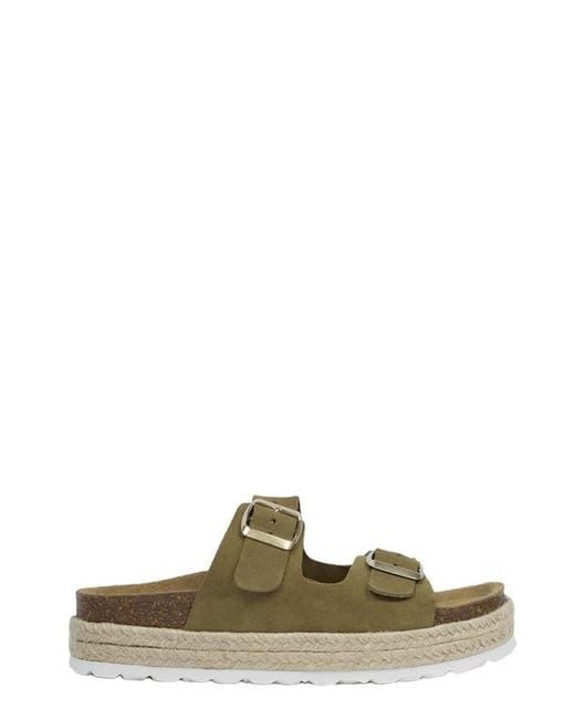 Celtic & Co. Green Double Buckle Sandal