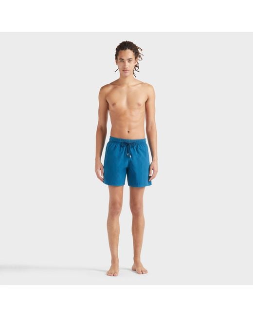 Vilebrequin Blue Swim Shorts Solid for men