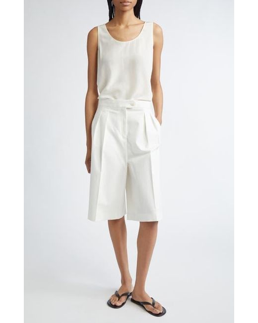 Partow White Eliana Silk Crêpe De Chine Tank