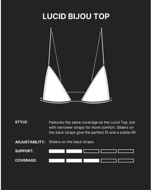 Minimale Animale Metallic Lucid Bijou Bikini Top