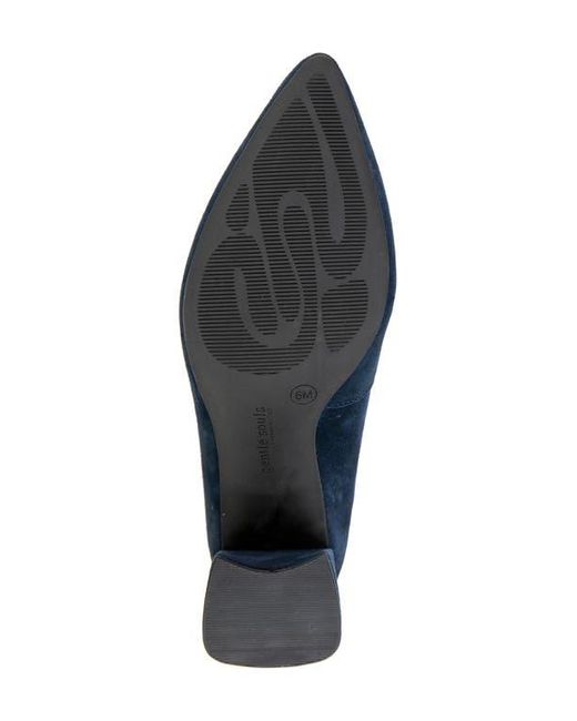 Gentle Souls Blue Dionne Pointed Toe Bit Loafer Pump