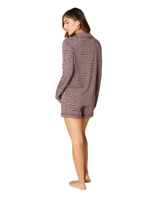 Siftite Minecraft Softies Aria Slim Notch Collar Long Sleeve Short Set in Purple | Lyst