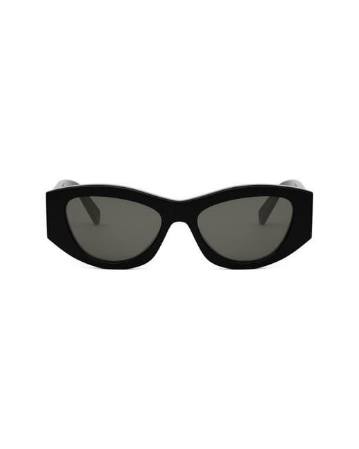 Céline Black Triomphe 55Mm Rectangular Sunglasses