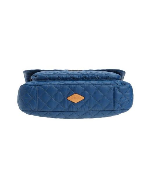 MZ Wallace Blue Large Crosby Lock Quilted Nylon Crossbody Bag