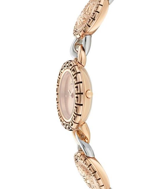 Versace Metallic La Greca Stud Icon Two-Tone Bracelet Watch, 28Mm