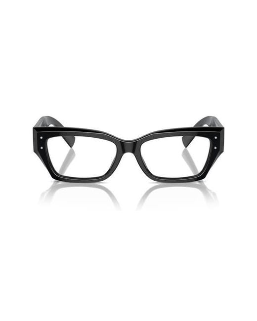 Dolce & Gabbana Black 51Mm Rectangle Optical Glasses