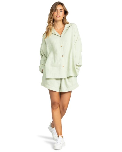 Roxy Multicolor Morning Time High-low Organic Cotton Shirt