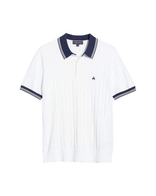 Brooks Brothers White Archive Supima Cotton Tennis Polo Sweater for men