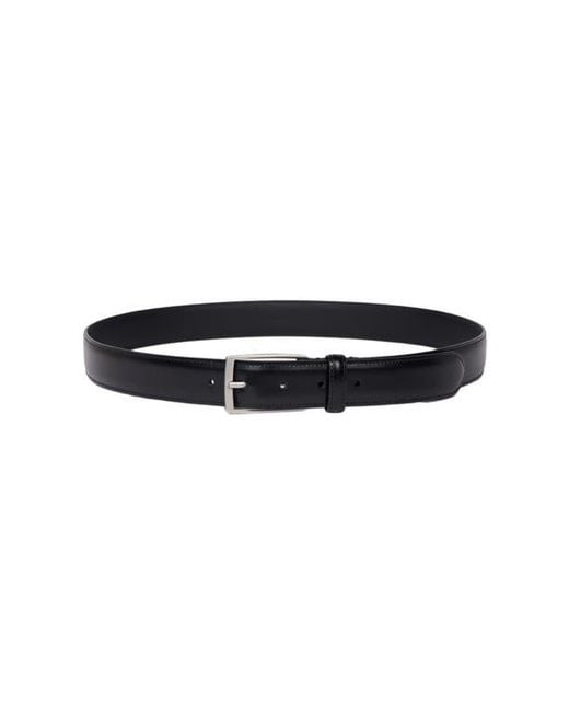 Sandro Black Rectangular Buckle Leather Belt for men