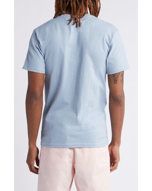 Vans Blue Spilled Warp Cotton Graphic T-shirt for men