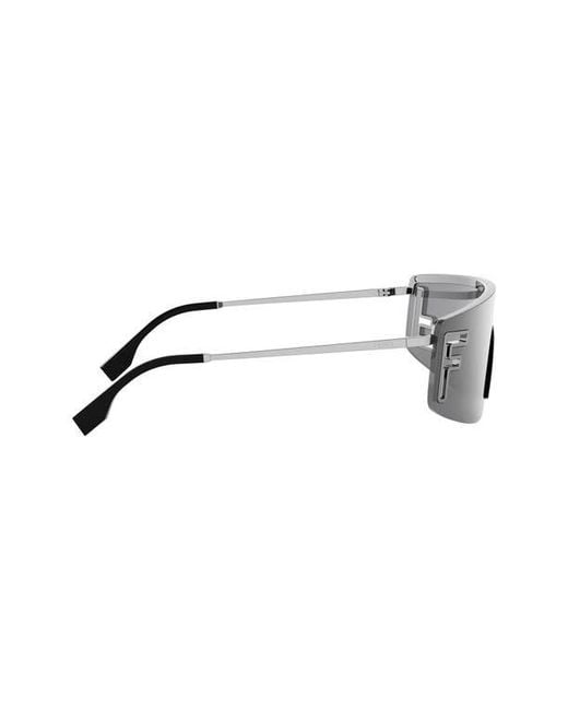 Fendi Gray Sport Rectangular Sunglasses