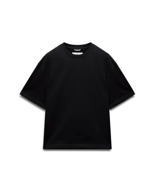 Reigning Champ Black Relaxed Heavyweight Jersey T-Shirt for men