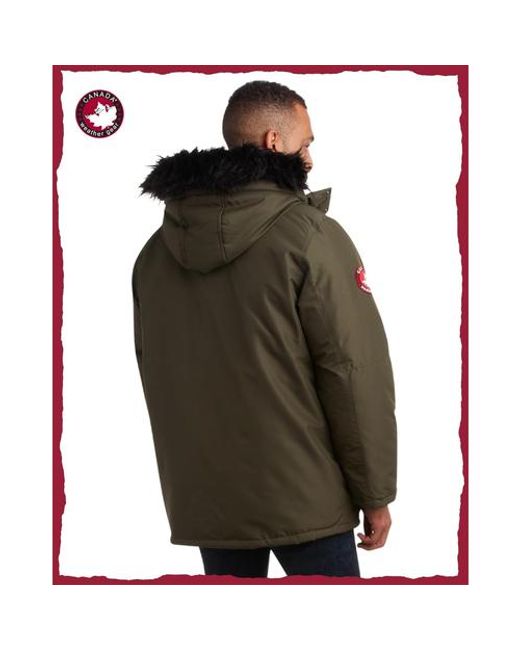 canada weather gear Brown Insulated Puffer Jacket for men