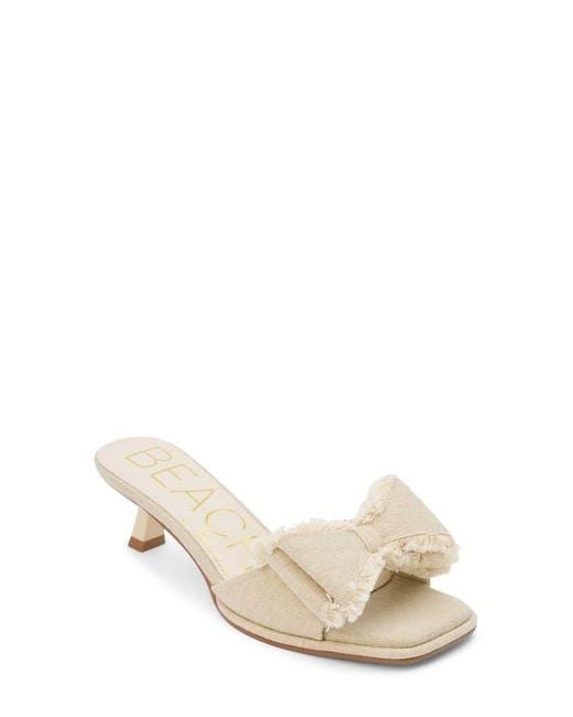 Matisse Natural Penelope Kitten Heel Slide Sandal