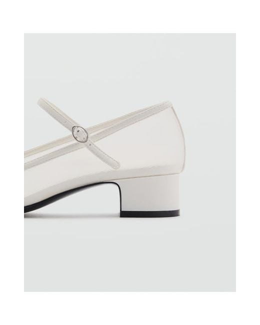 Mango White Mary Jane Pump