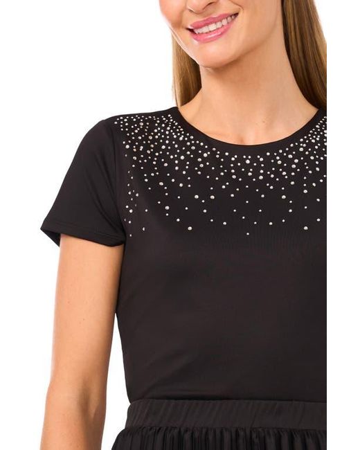 Halogen® Black Rhinestone Compression T-Shirt
