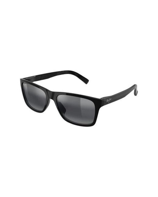 Maui Jim Gray 57Mm Polarizedplus2 Rectangular Sunglasses
