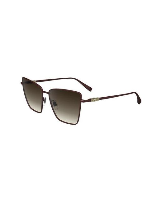 Longchamp Red 55Mm Gradient Square Sunglasses
