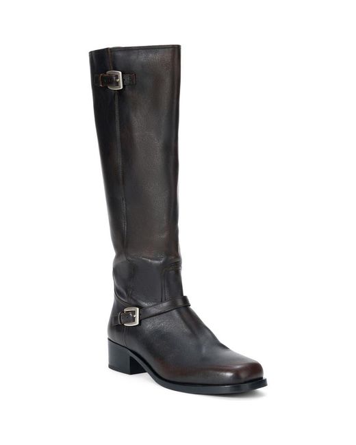Staud Black Brooklyn Leather Knee High Boot