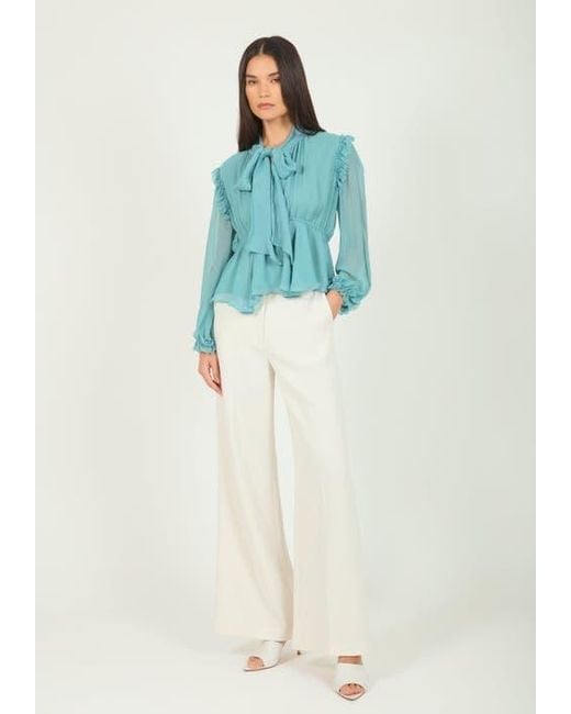 SECRET MISSION Blue Camila Blouse