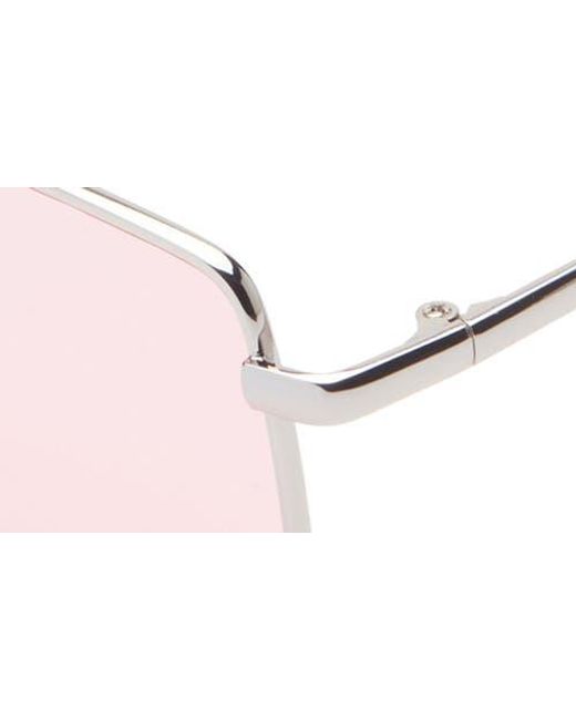 BP. Pink Gradient Rectangular Aviator Sunglasses