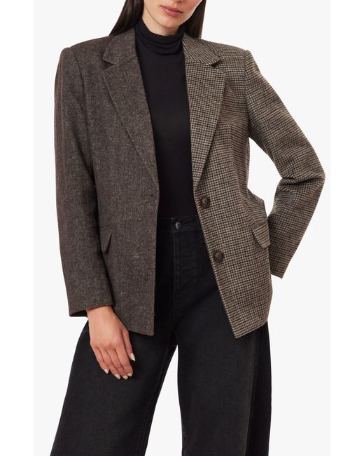 Habitual Black Mixed Pattern Blazer