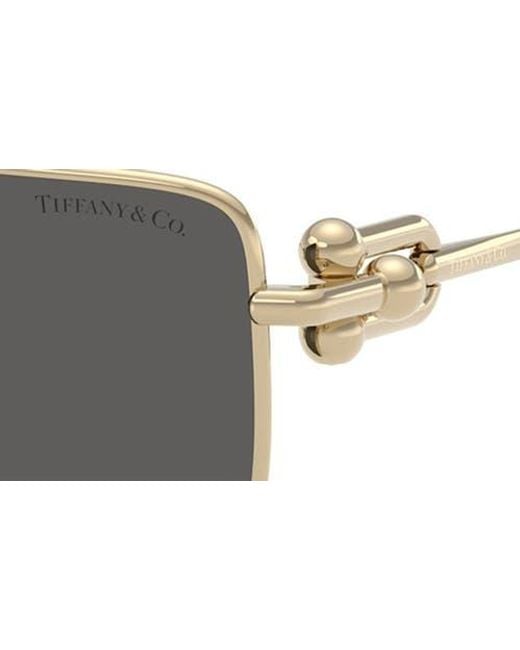 Tiffany & Co Gray 58Mm Rectangular Sunglasses for men