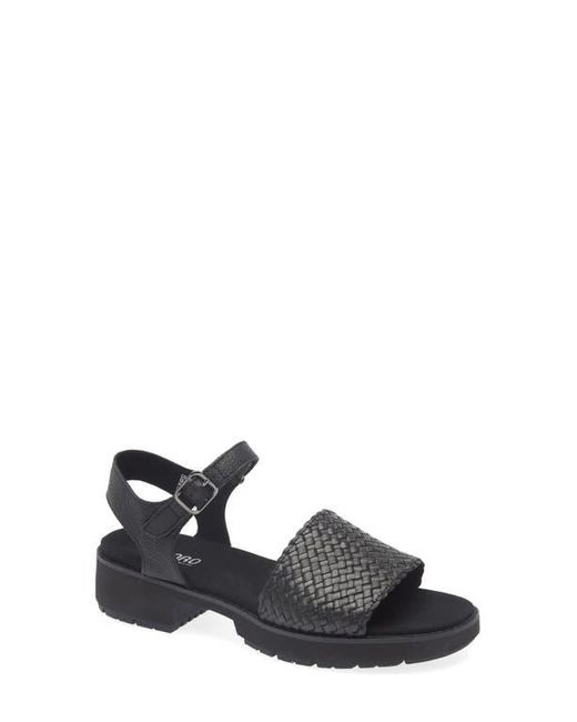Munro Black Conner Ankle Strap Platform Sandal