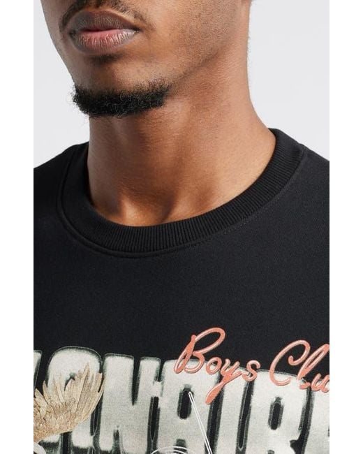 BBCICECREAM Black Bb Desert Eagle Crewneck Sweatshirt for men