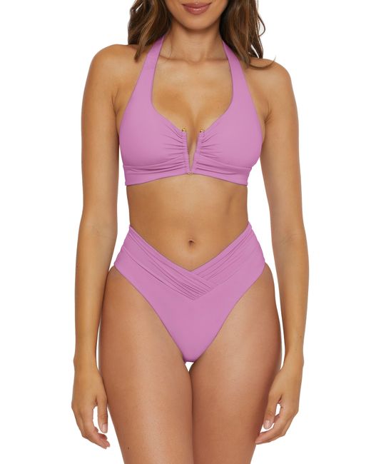 Becca Purple Color Code High Waist Bikini Bottoms