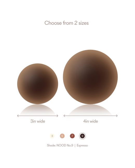 NOOD Brown No-show Reusable Round Nipple Covers