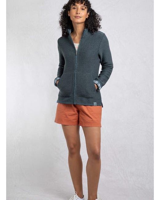 Weird Fish Blue Sontee Full Zip Macaroni